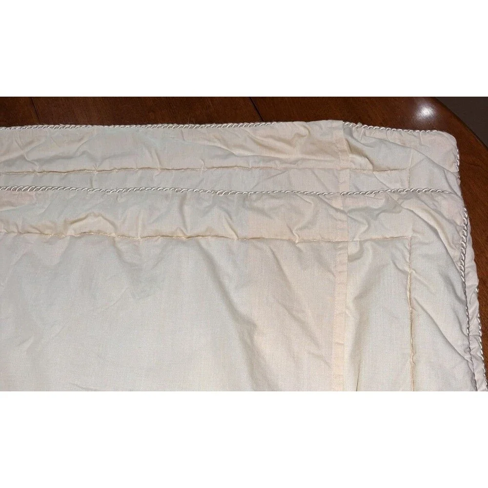 2 Croscill King Shams Cream Renaissance Velvet Brocade Patchwork 32X26”